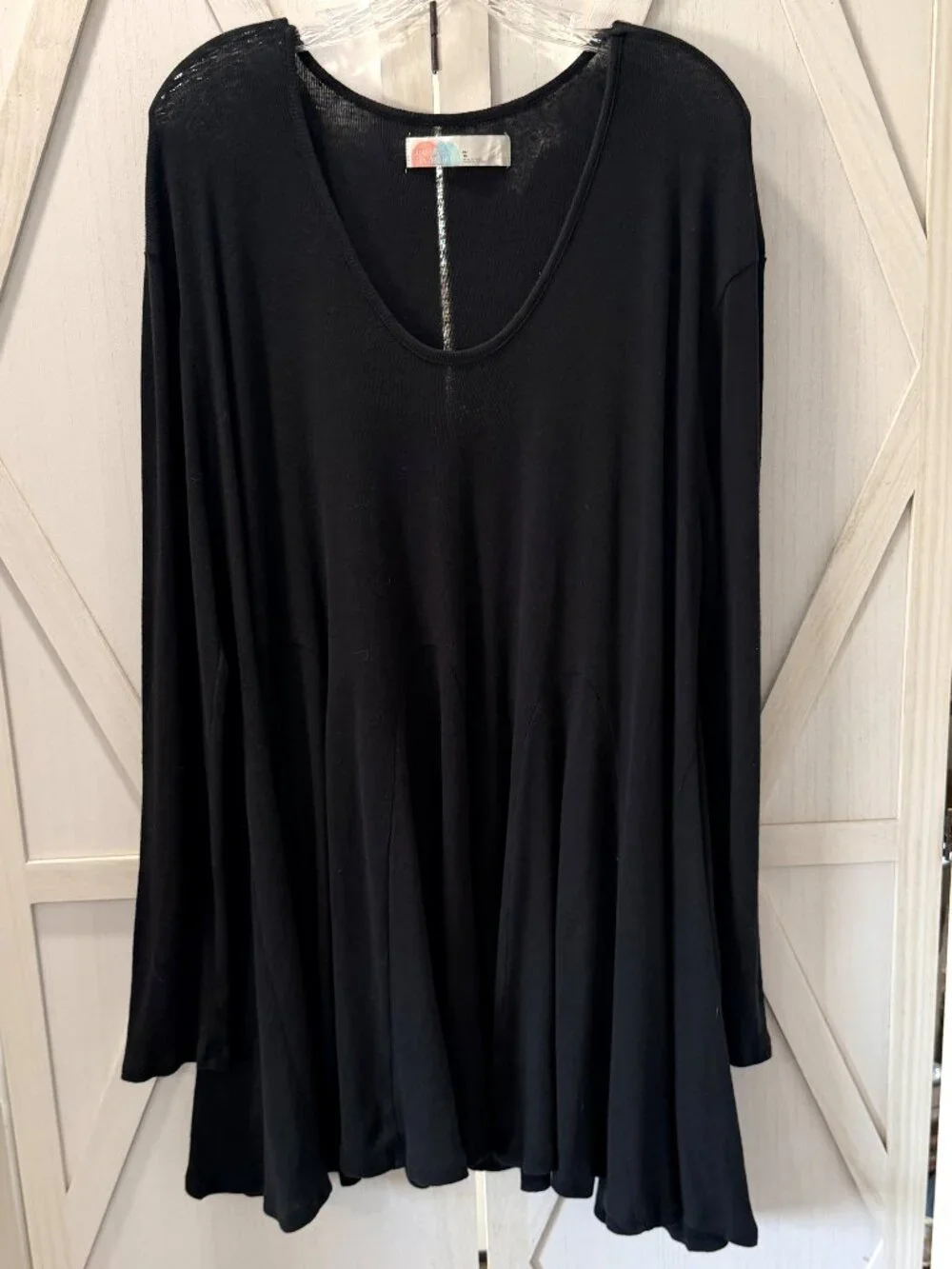 Free People FP Beach Genevive Mini Dress Black Size XL